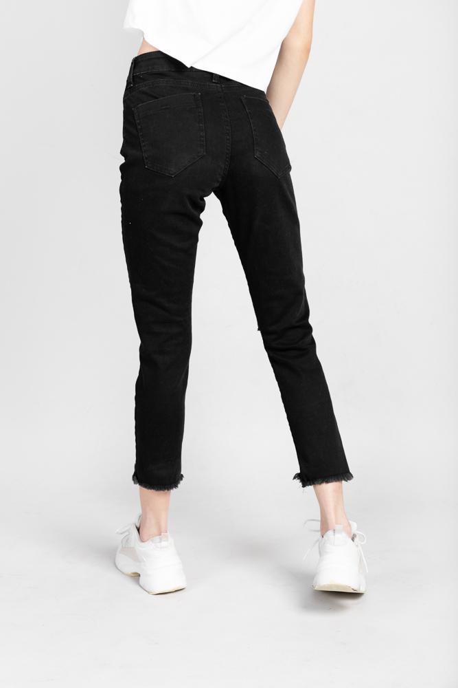 Ripped Skinny Washed Black