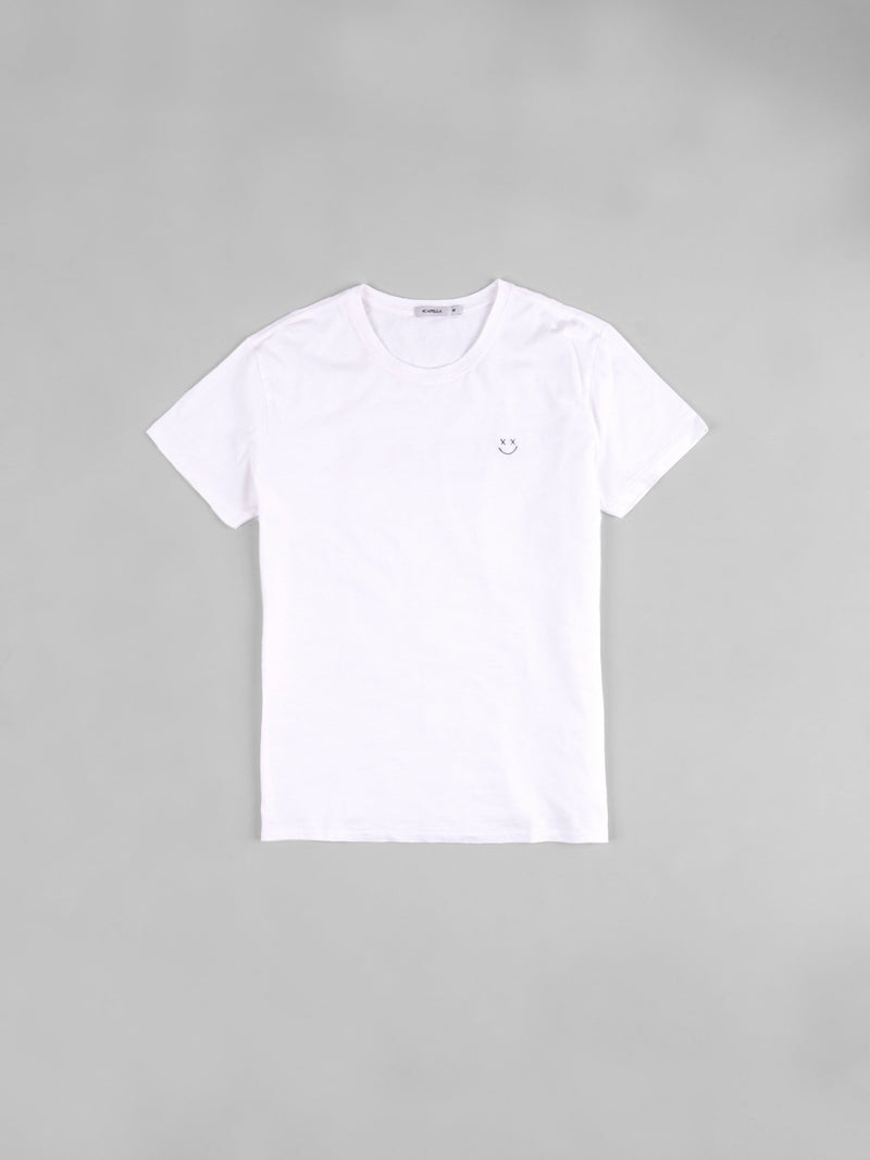 Basic Tee - Smiley White