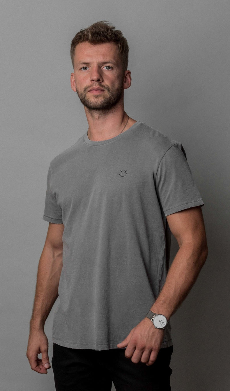 Basic Tee - Smiley Grey