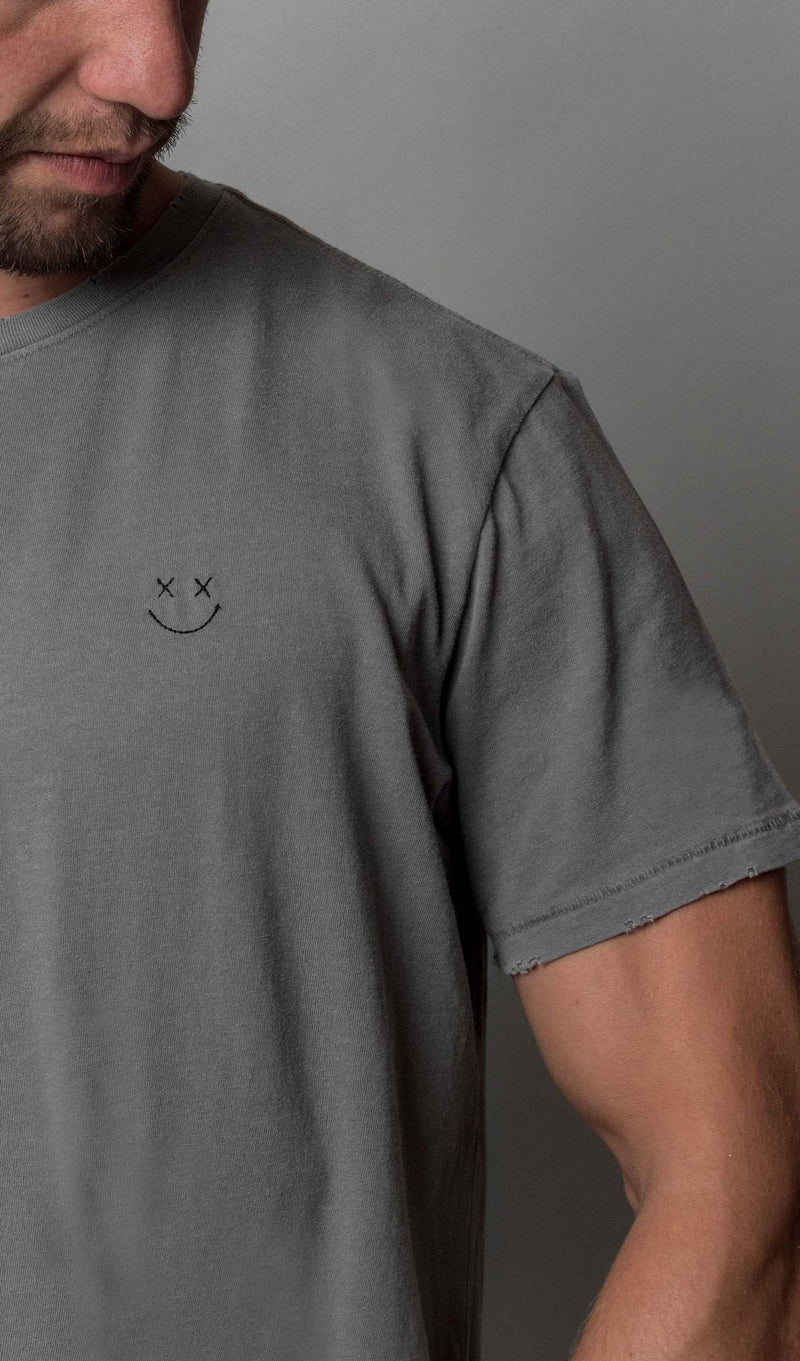 Basic Tee - Smiley Grey