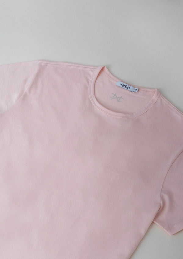 Pima Curved Hem Tee -  Pearl Blush