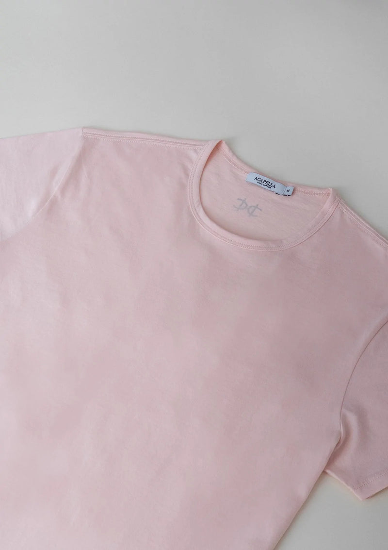 Pima Curved Hem Tee -  Pearl Blush