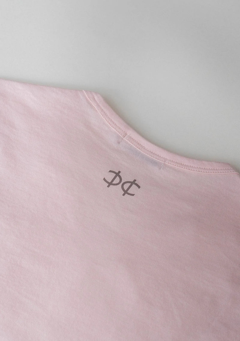 Pima Curved Hem Tee -  Pearl Blush