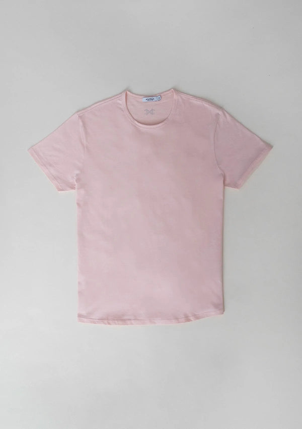 Pima Curved Hem Tee -  Pearl Blush