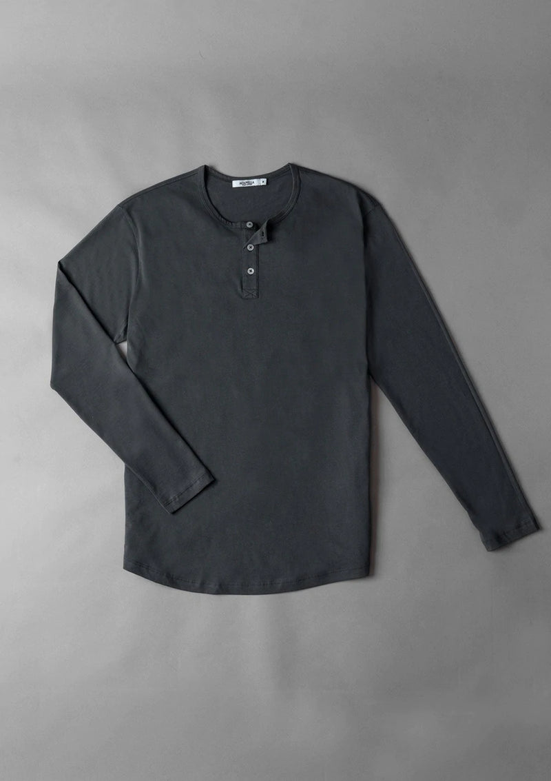 Pima long sleeve Henley -  Turbulence