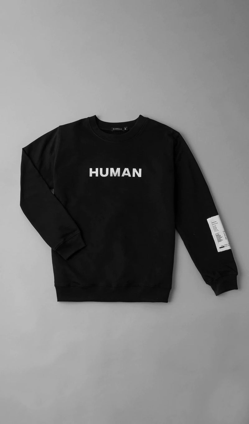 HUMAN BLACK PULLOVER