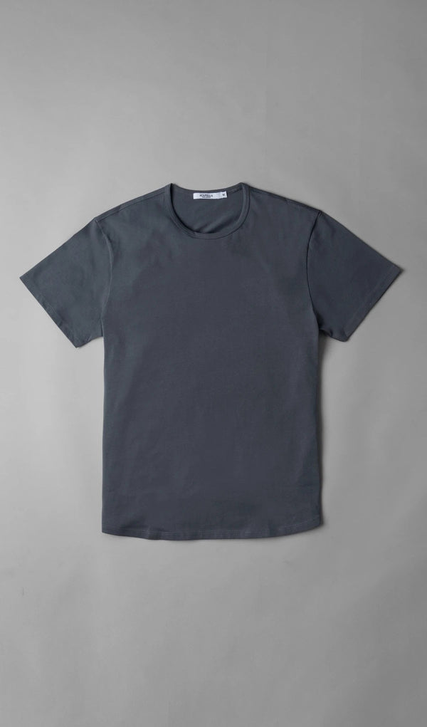 Pima Curved Hem Tee -  Turbulence