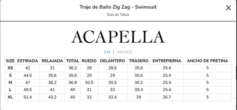 TRAJE DE BAÑO ZIG ZAG - SWIMSUIT