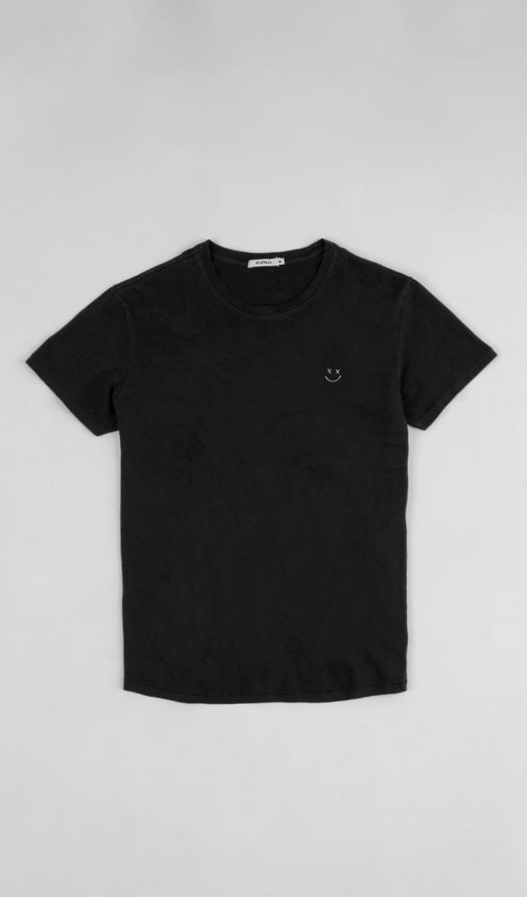 Basic Tee - Smiley washed Black